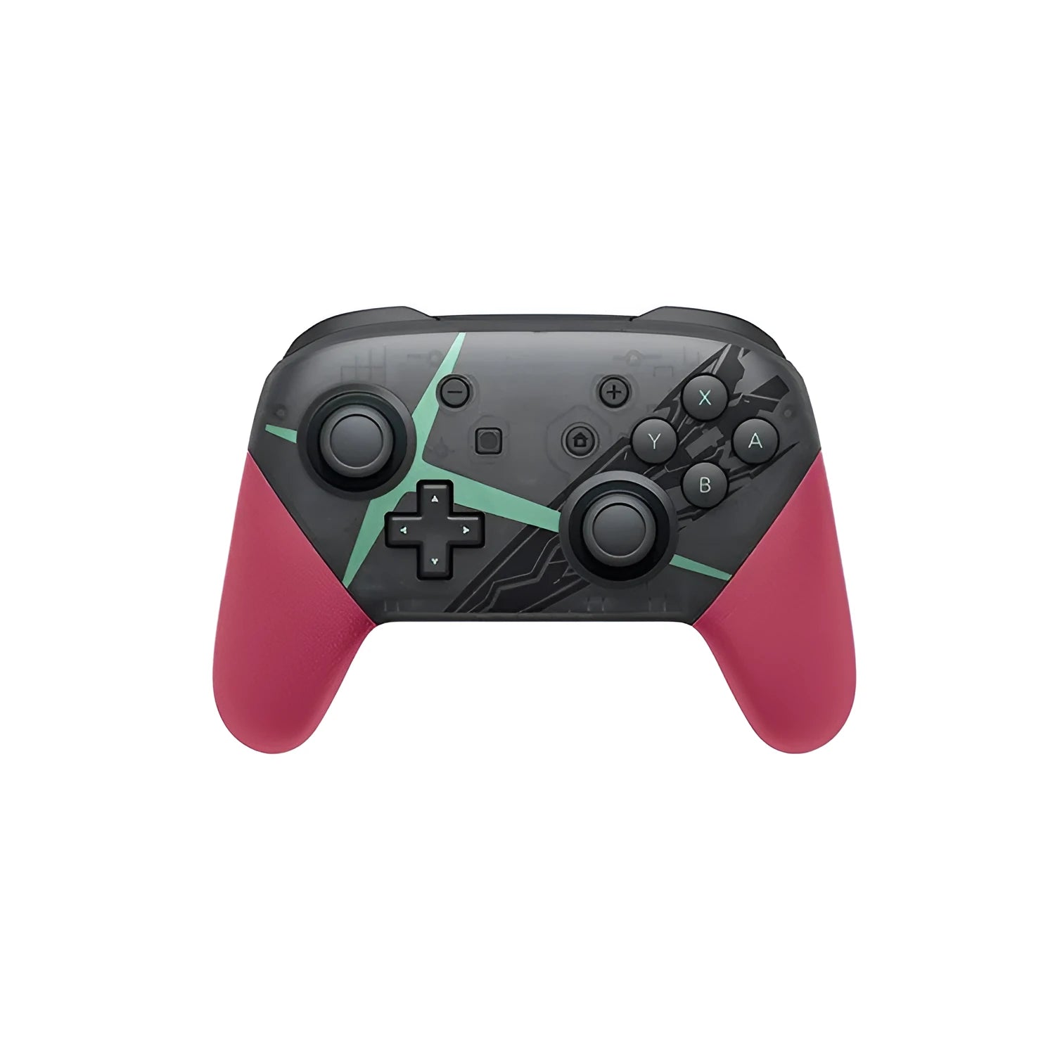 A wireless Bluetooth gamepad with vibration, shown in black, white, red, and green colour variants.