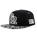 Cotton baseball hat with blank front panel for embroidery, adjustable strap, in SR White colour