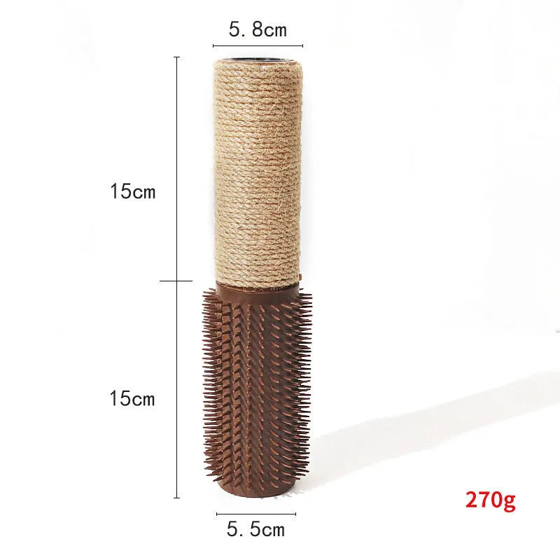 30cm tall sisal scratching post for cats with vertical design and sisal rope surface