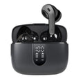Jerry X08 wireless Bluetooth headset with digital display and charging case in Black, Grey, or White colour options