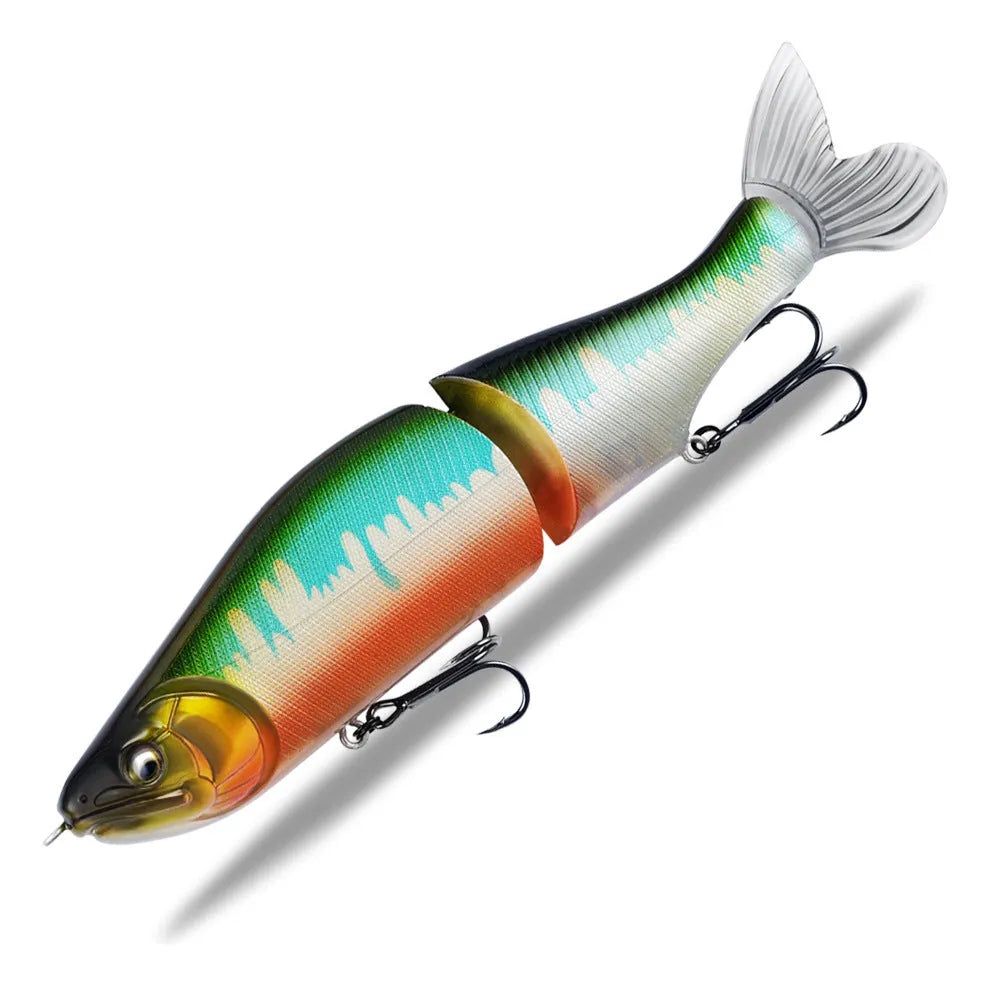 185mm plastic fishing lure with swimming action in assorted colours for bass fishing