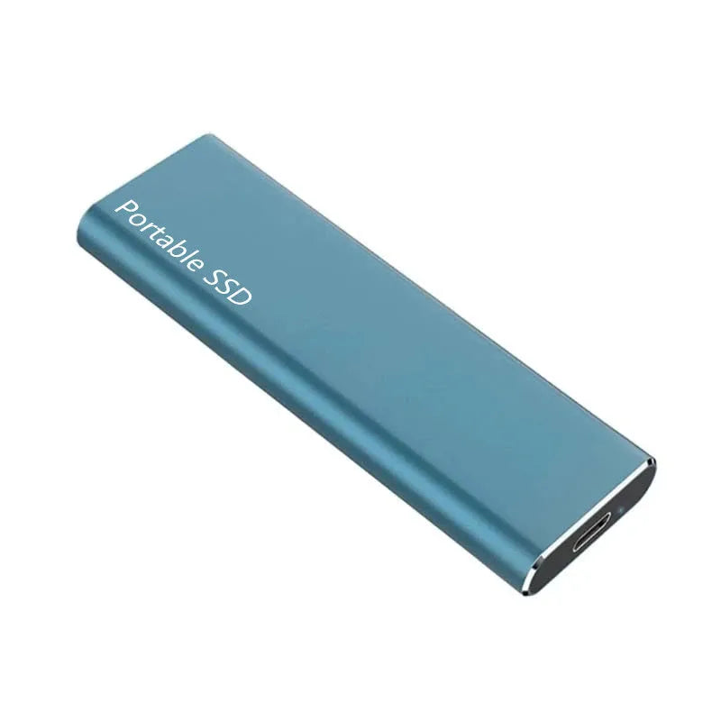 Ultra-thin metal external SSD portable hard drive in red, showing slim profile.