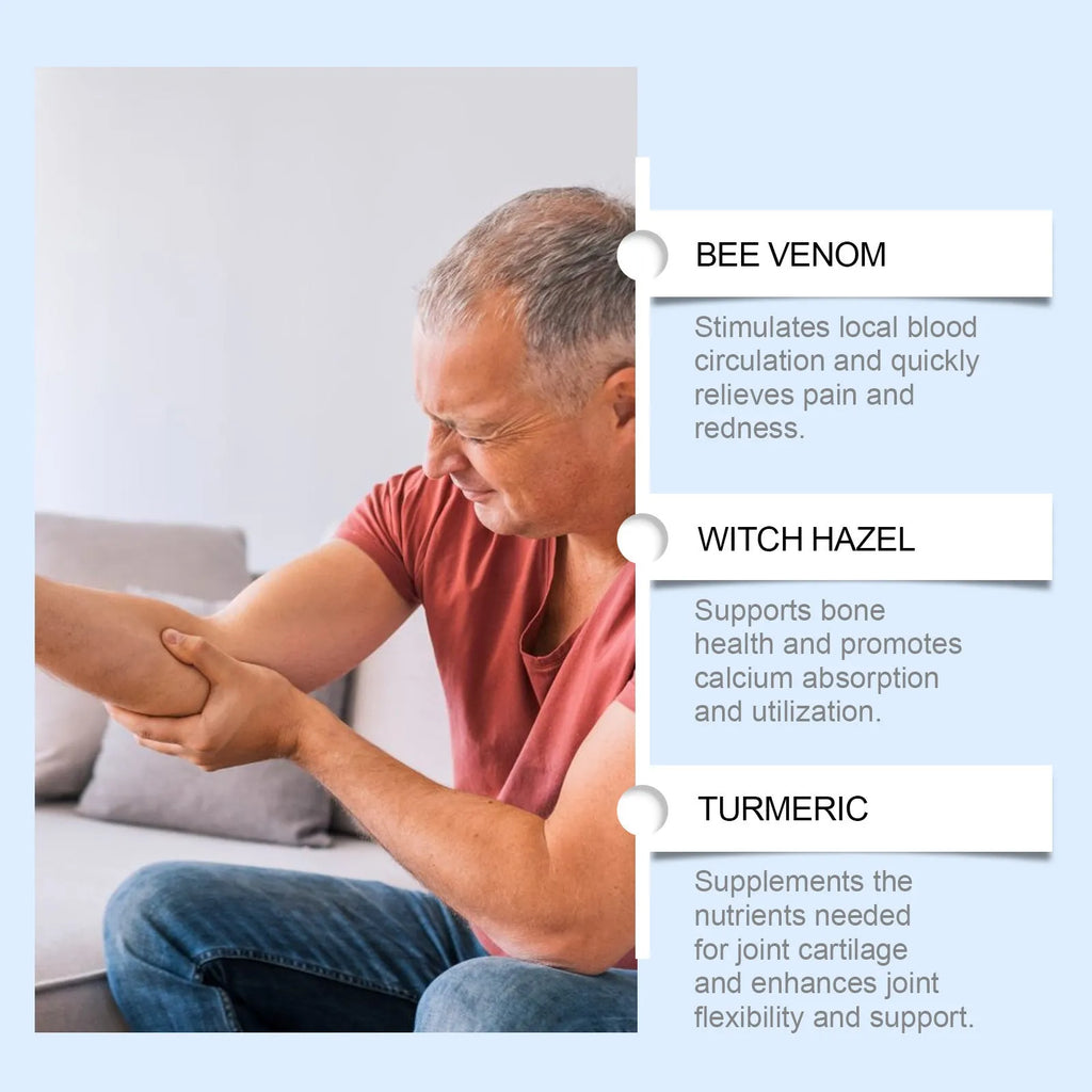 Joint Relief Spray 60ml bottle for soothing joint discomfort and enhancing vitality, universal skin type.