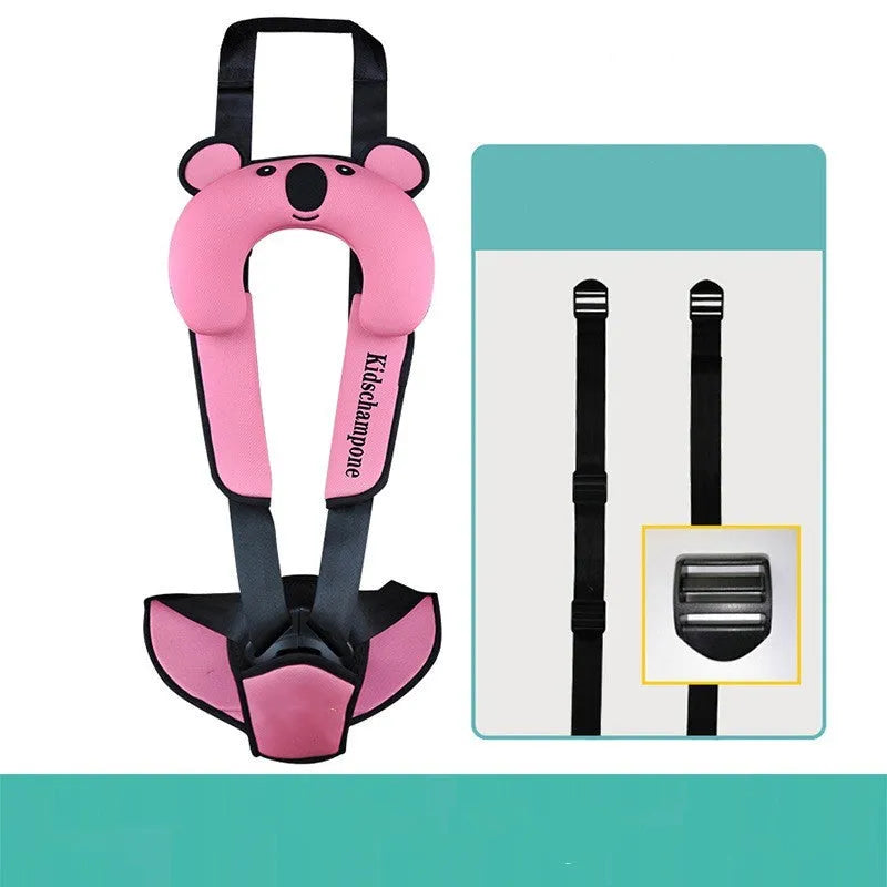Cute Number One portable child safety seat belt retainer in rose pink colour