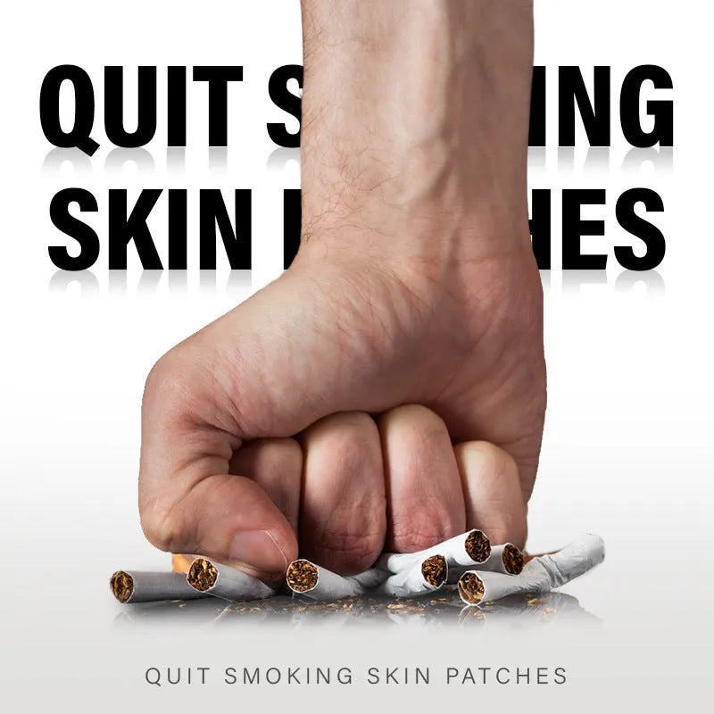 Box of 30 plant extract nicotine patches for smoking cessation with included stickers