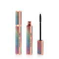 Black 4D waterproof mascara tube showing length and thickness effect on lashes