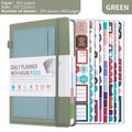 Creative trend undated notebook with strap closure in purple, available with planning stickers.