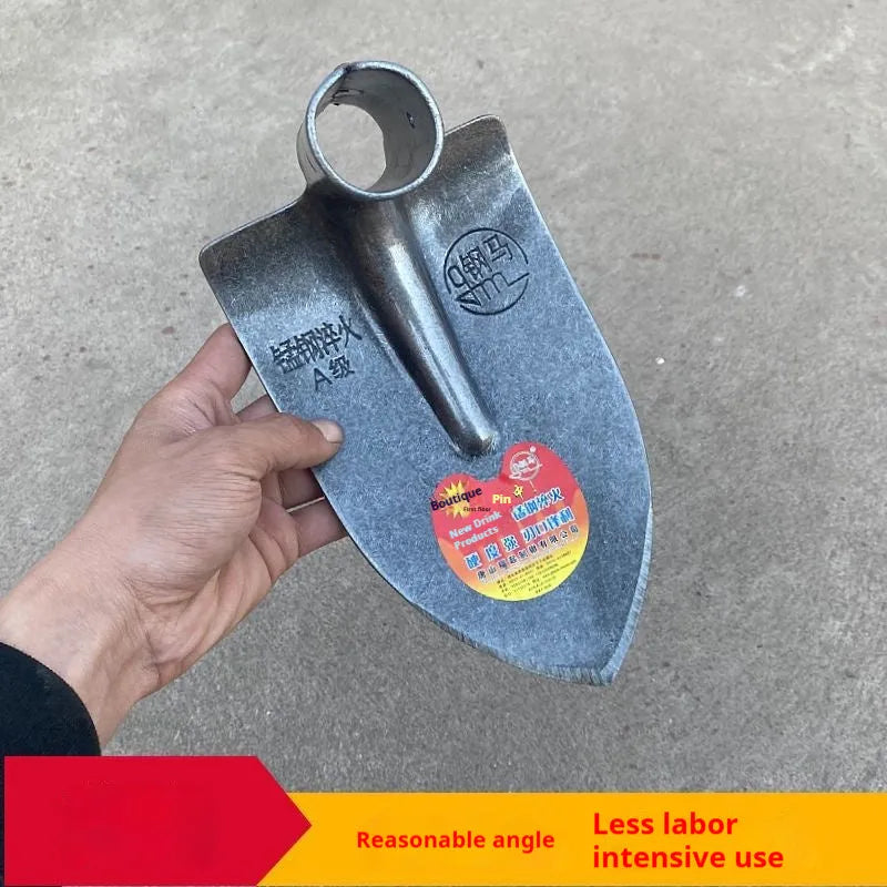 Pointed hoe ripper plough tool with flat hoe head made from manganese steel