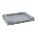 Soft cloth dog kennel bed in light grey and dark grey colours with three size options