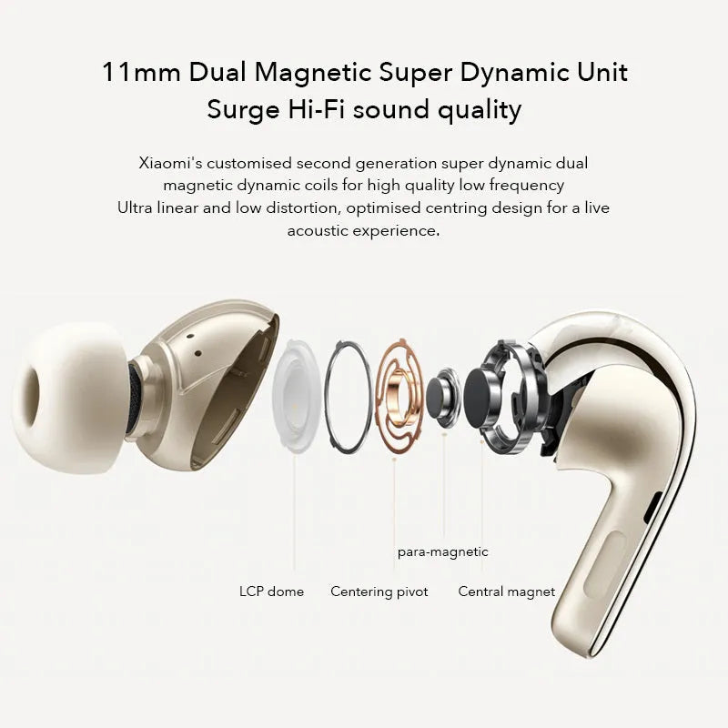 Black true wireless Bluetooth headset with active noise reduction and charging case