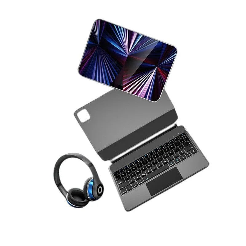 Wireless Bluetooth keyboard with magnetic protective sleeve for iPad tablets in five colour options