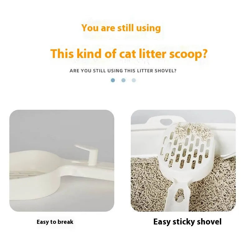 Black metal cat litter scoop with alloy construction and 0.8cm gap between tines