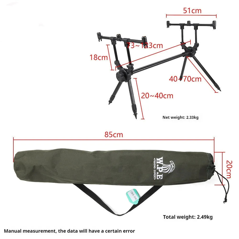 Aluminium alloy fishing rod bracket model RP186-3 quick portable installation beach bank fishing