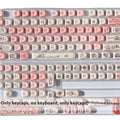 Pink PBT keycap with cute pig design on top and sides, for mechanical keyboards.