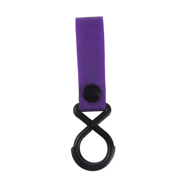 A nylon luggage Velcro hook in one of 18 available colours, shown in independent OPP packaging.