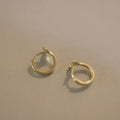 S925 sterling silver fishtail earrings with 14k gold plating in gold colour