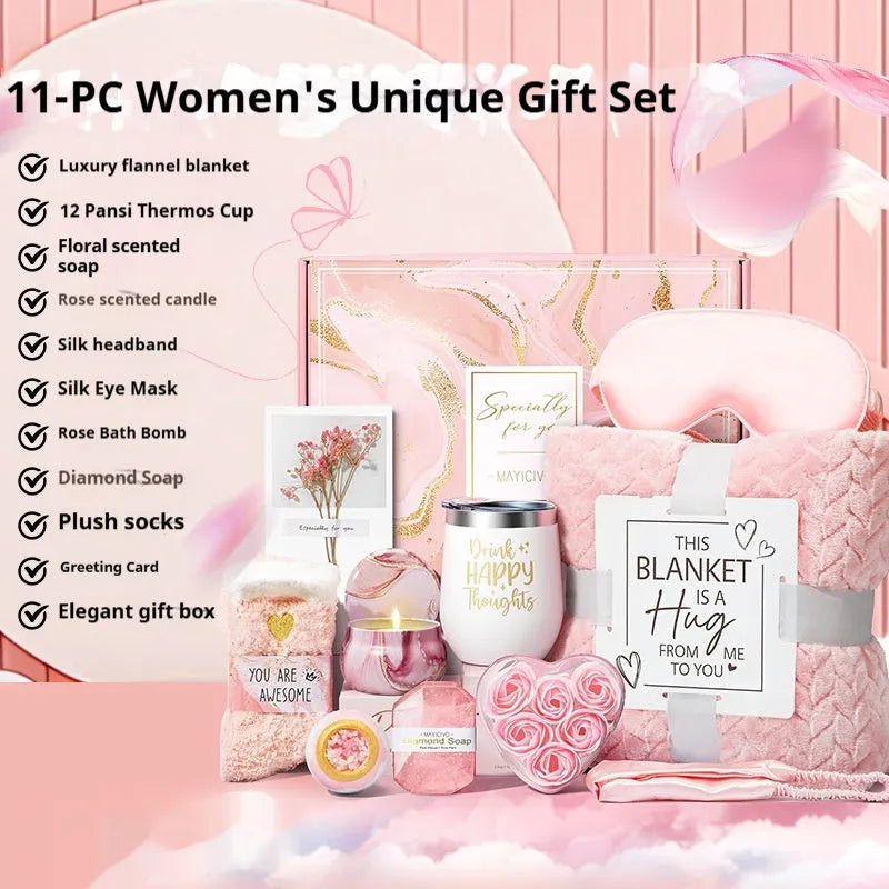 Aromatherapy candle soap bath gift set in modern plastic storage container