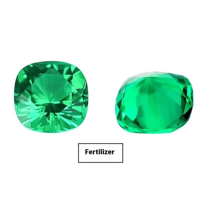 Cultivated emerald gemstone in Columbia green with round and grandmother cut options