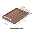 Square bamboo serving tray with brown handle for barbecue restaurants