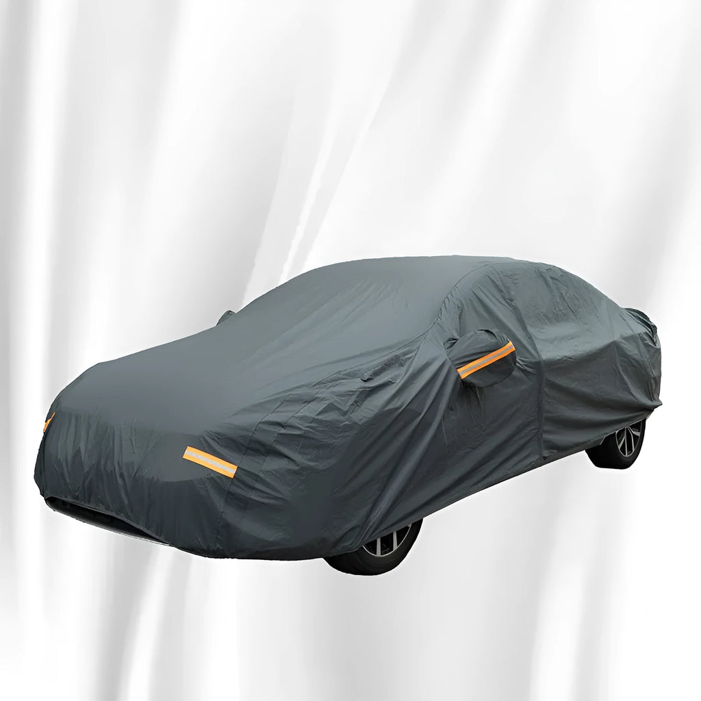 Grey thickened car cover for Volkswagen vehicles with rainproof and sun protection features