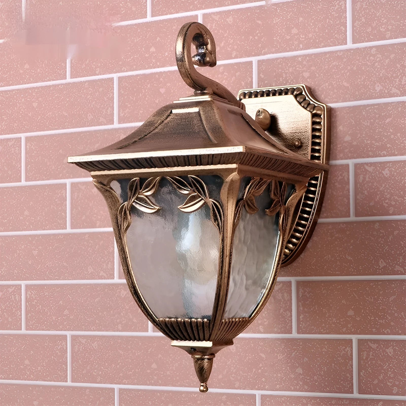 European-style antique outdoor wall lamp in aluminium, IP55, black or bronze finish, for balcony or corridor