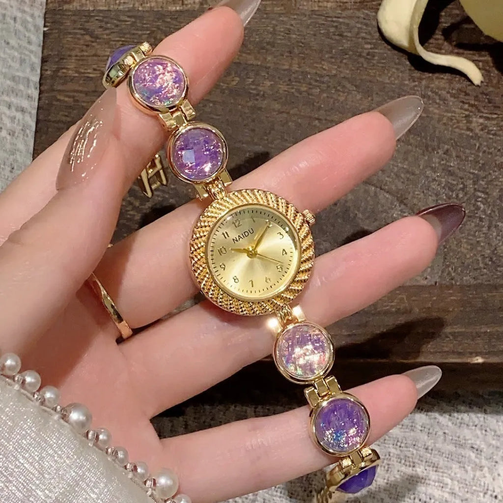 Women's quartz watch with 25mm round dial in six colour options with zinc alloy case