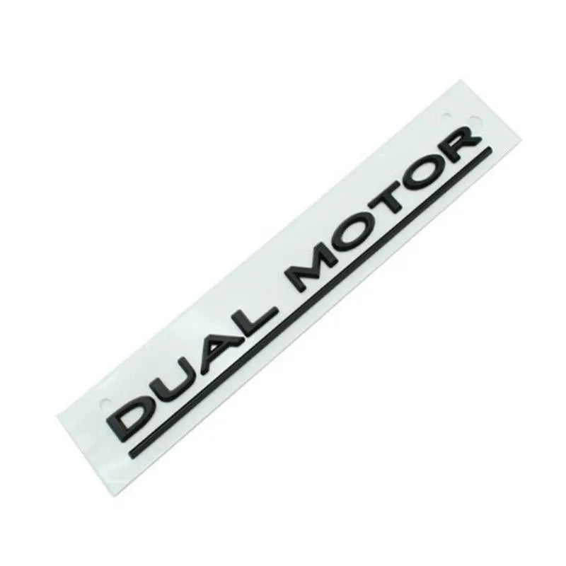 Tesla Model 3 Performance Double Motor bumper sticker in ABS plastic, 19cm by 3cm
