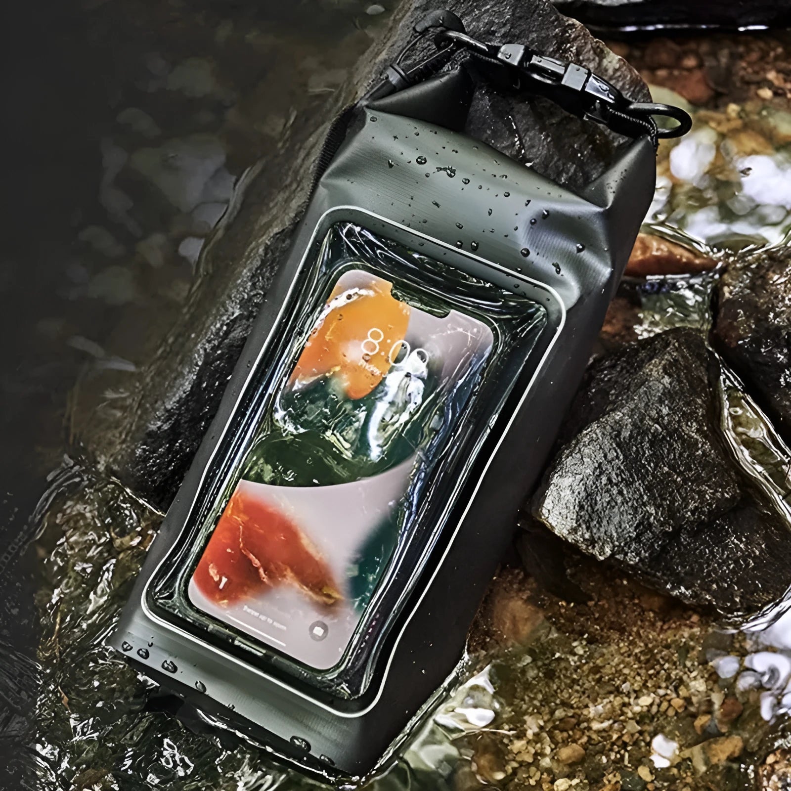 2L crossbody waterproof PVC bag for mobile phones in multiple colour options