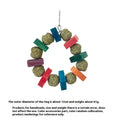 Hamster toy with ring, straw balls and applewood chew rod for small pets
