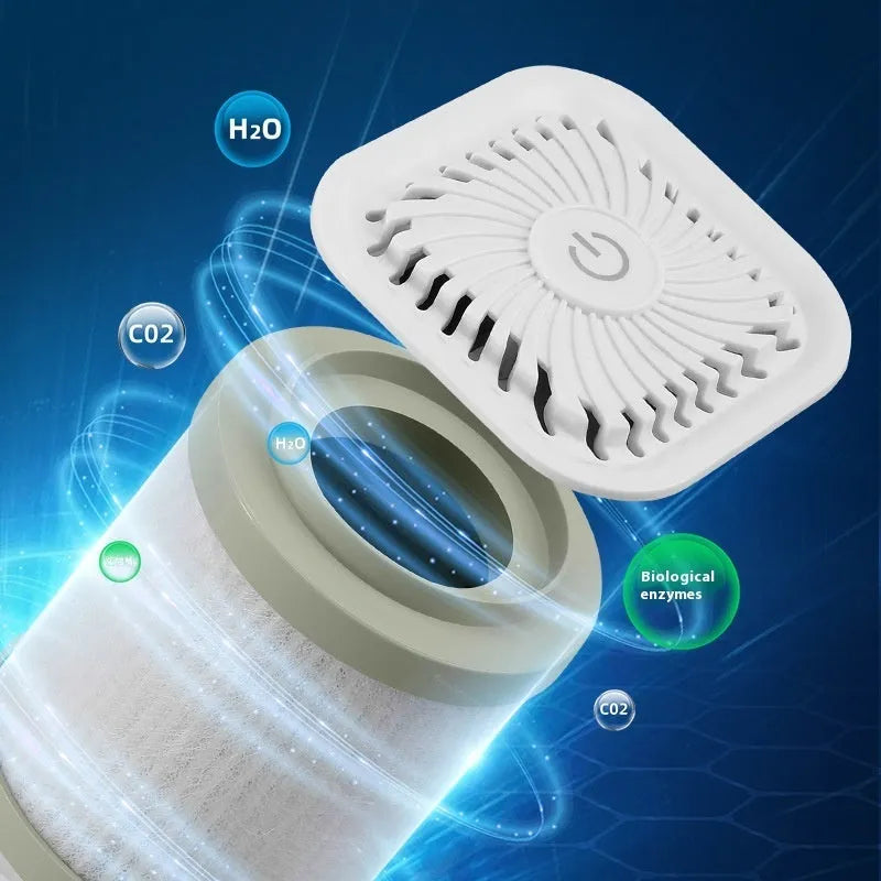 Mini USB air purifier in white or black for cars and small rooms under 10 square metres.
