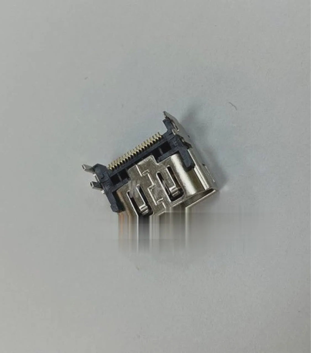 Silver HDMI host socket connector for gaming consoles and AV equipment
