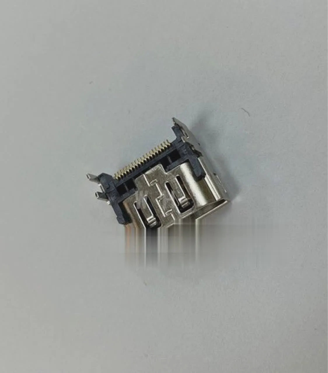 Silver HDMI host socket connector for gaming consoles and AV equipment