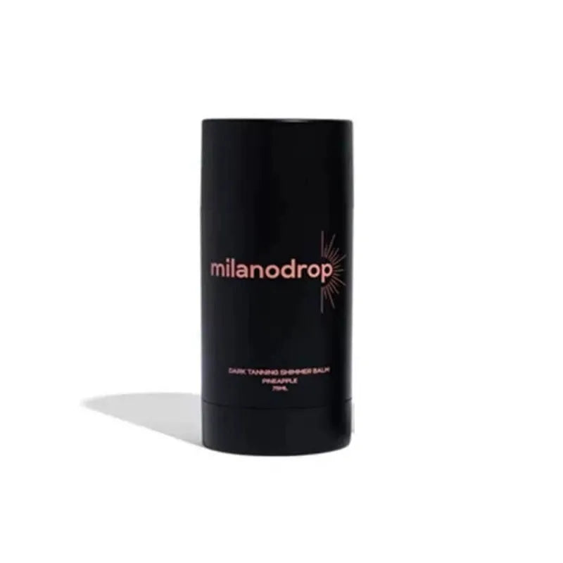 Matte sun tanning black liquid product duo showing 50ml tanning drops bottle and 75ml tanning flash cream tube