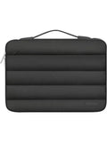 Velvet plaid pattern laptop storage bag for 13.3-inch and 15.4-inch notebooks in sand colour.
