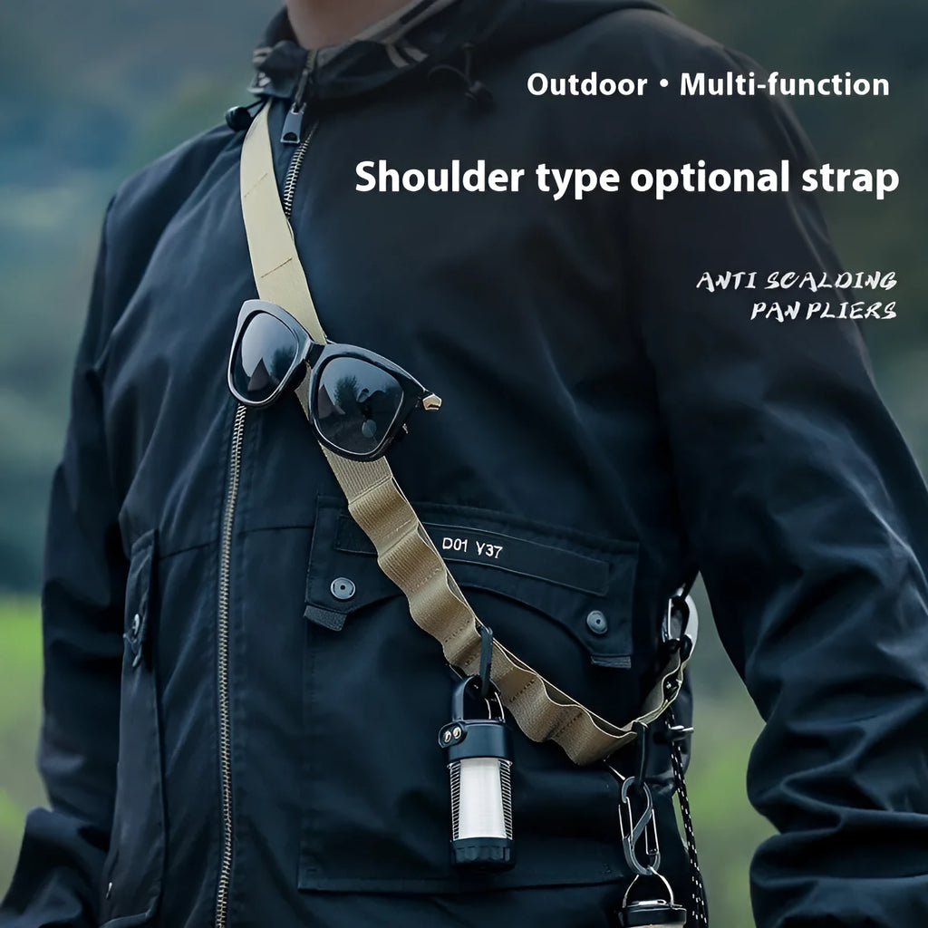 Outdoor hanging rope clothesline storage belt showing 130cm length and black colour option