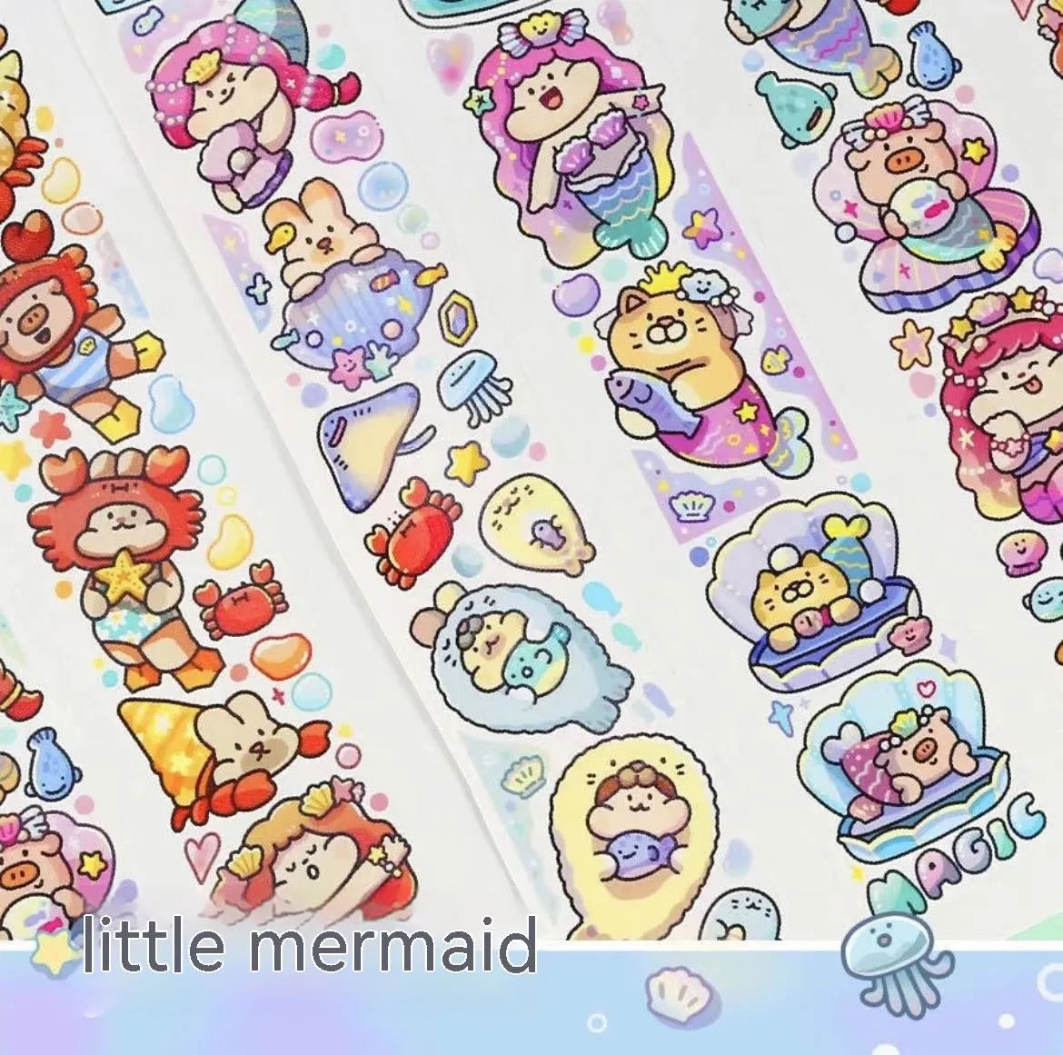 Cute cartoon character stickers for haemorrhoid tape packaging decoration on Japanese paper