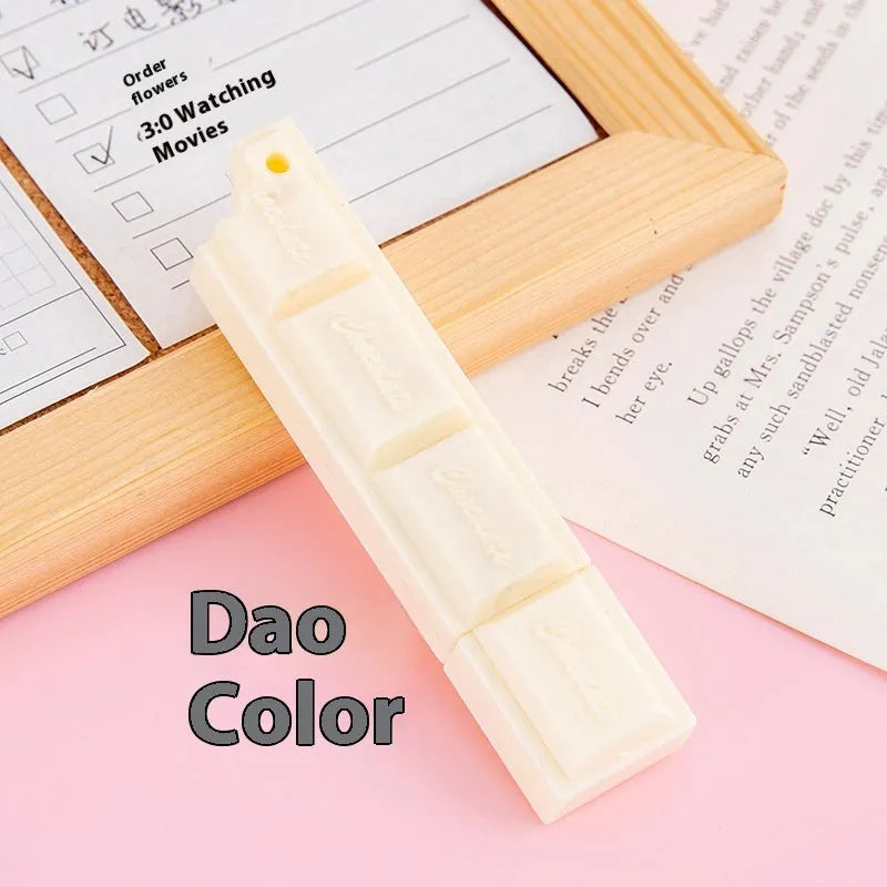 Chocolate ballpoint pen with cartoon food design, 0.5mm bullet tip, available in pink, beige, or brown colours