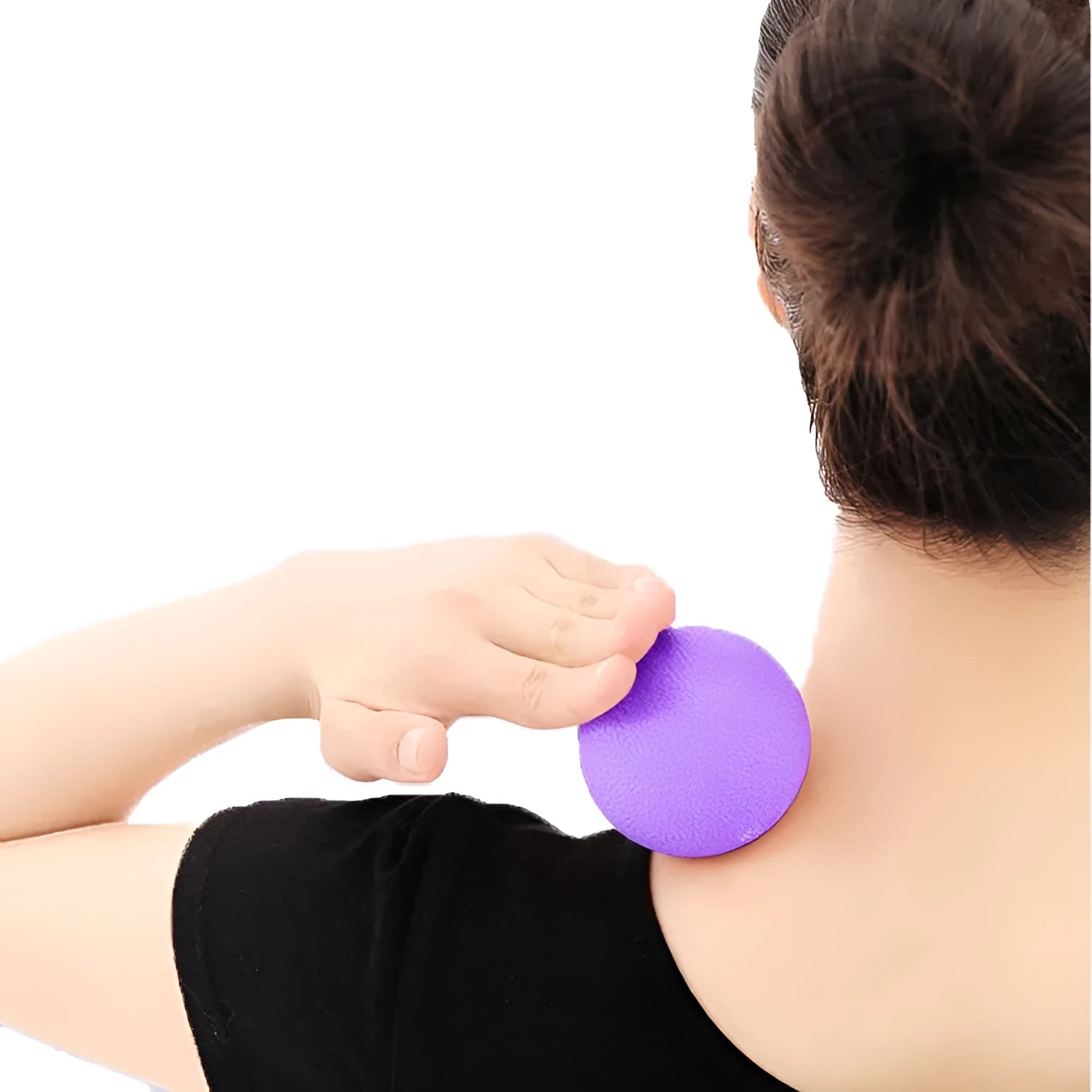 Round TPE yoga massage ball in 6.1 cm diameter, shown in green colour for muscle relaxation and full body massage