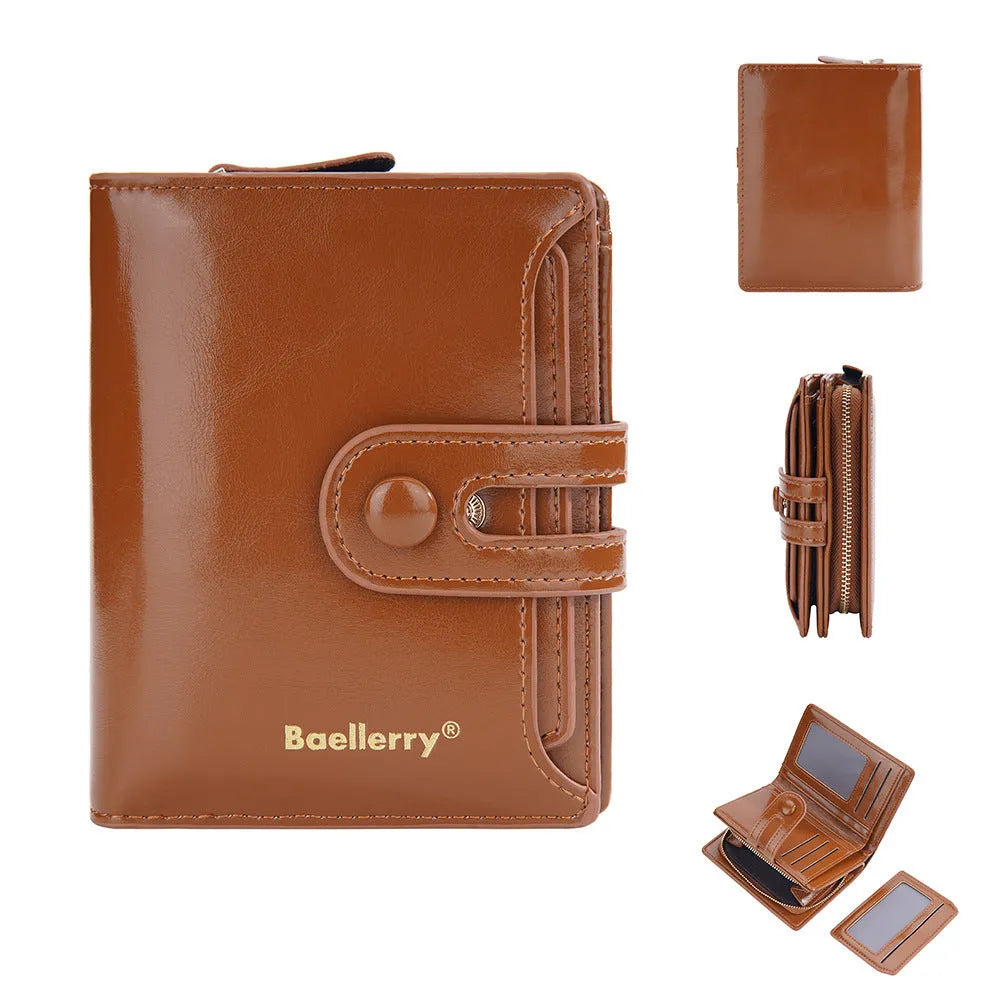 Women's PU leather card holder wallet in multiple colour options with polyester lining