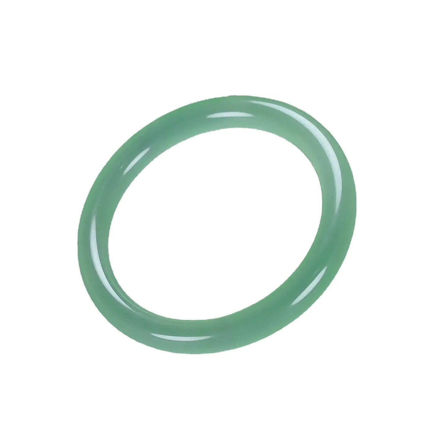 Women's jade bracelet with floating flower design in ice-like emerald appearance