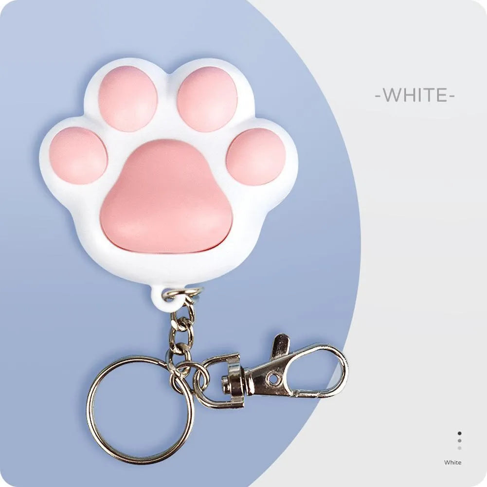 Pink and black USB-charged infrared cat teaser toy with key chain attachment