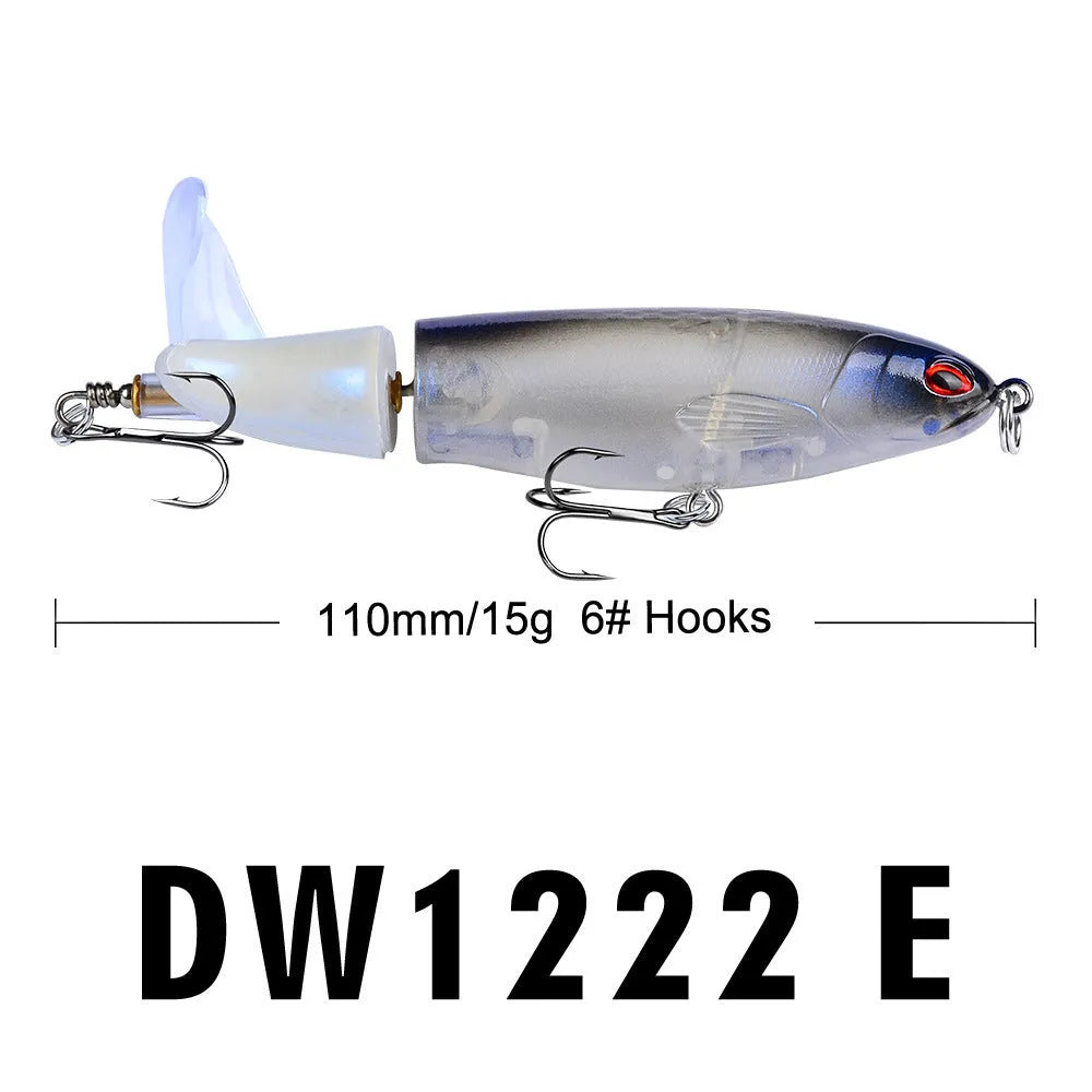 15g floating pencil surface lure in ABS plastic with propeller, 11cm, colour DW1222 B