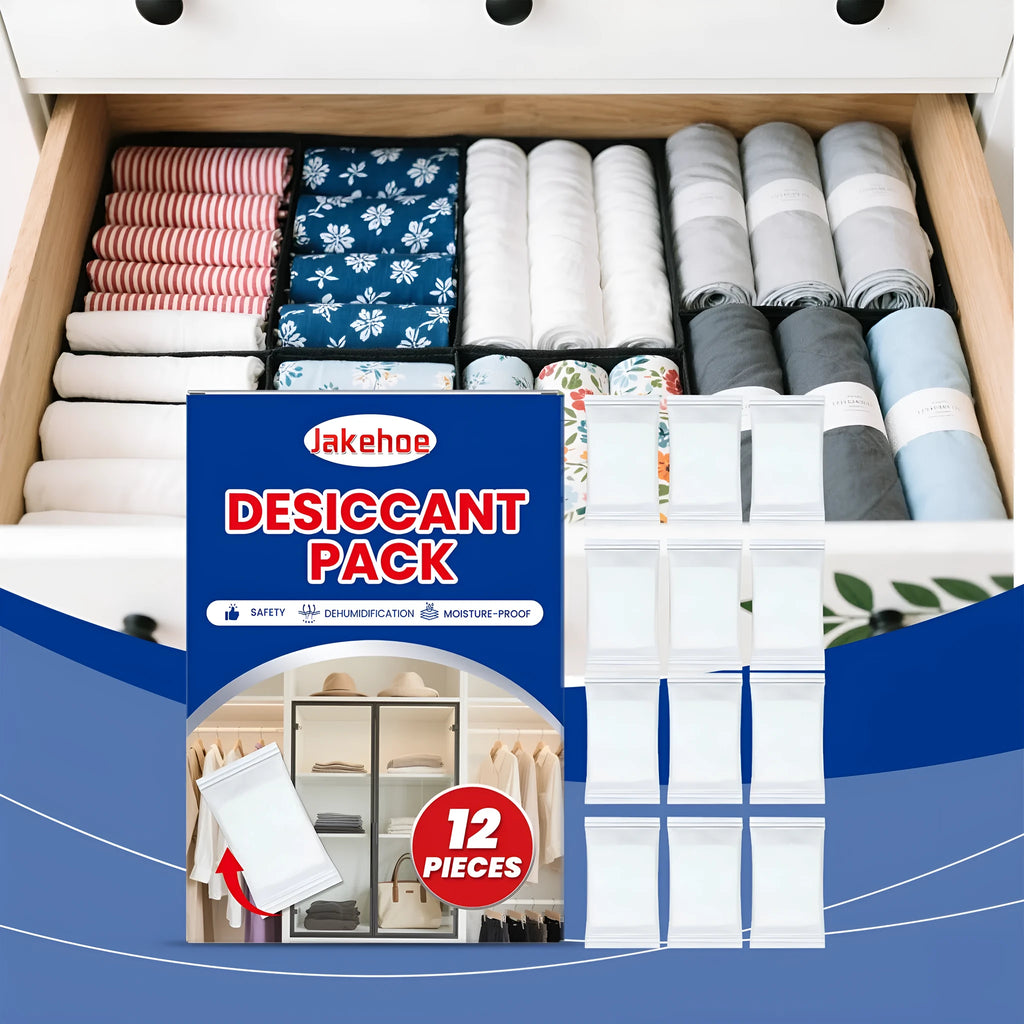 12-pack of anti odor space desiccant bags for household moisture absorption