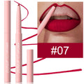 Velvet matte lip liner pencil in a choice of 12 colours for easy application.