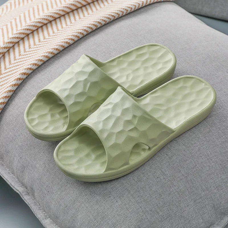 Geometric EVA flip-flop slippers in candy colours for women and men, anti-skid sole for bathroom use