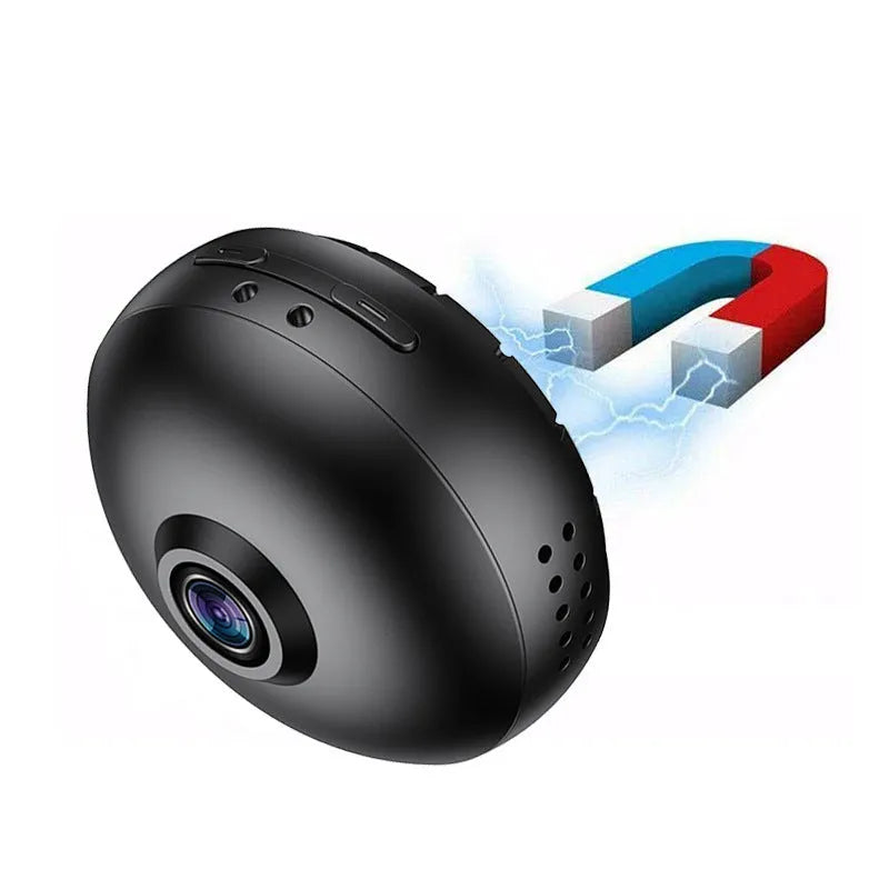 1080p wireless WIFI security camera with ABS plastic housing and wide-angle lens