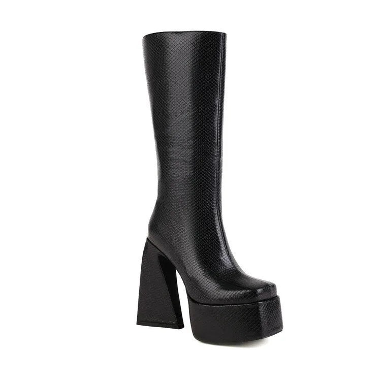 Women's artificial PU casual ankle boots in black, red, blue, and white colour options