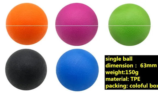 High density peanut massage ball in black on a white background, portable muscle relief tool