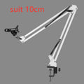 Black and white adjustable phone tablet stand showing 10cm size for hands-free device support