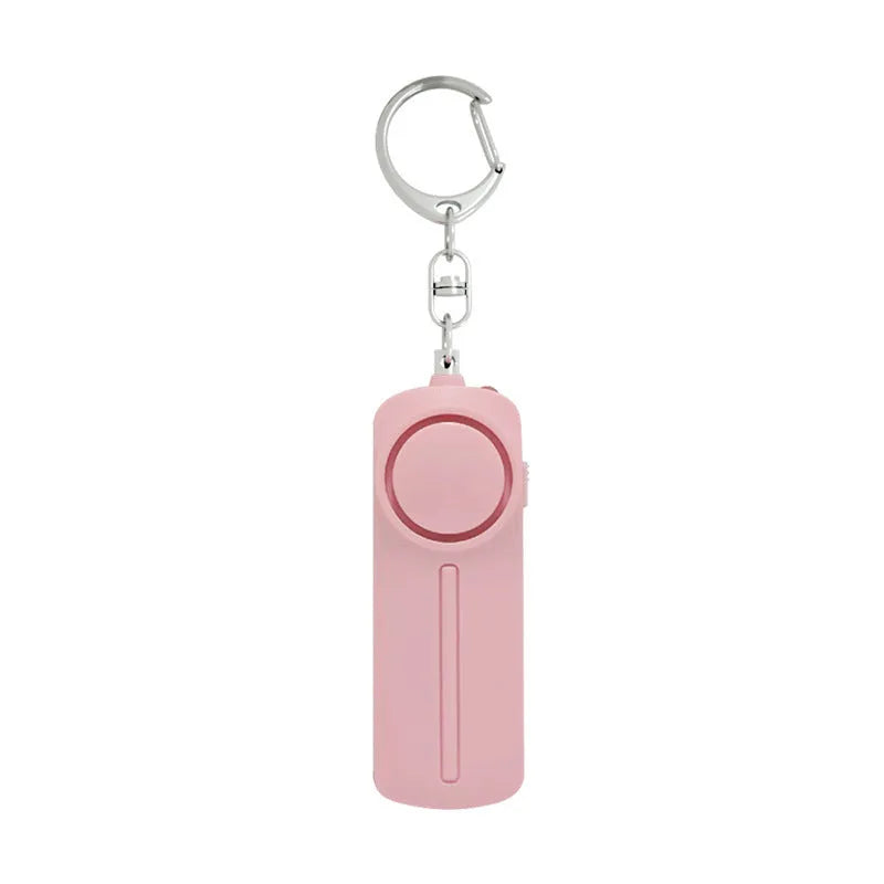 Girls personal safety alarm in multiple colours showing compact 86mm design with activation button